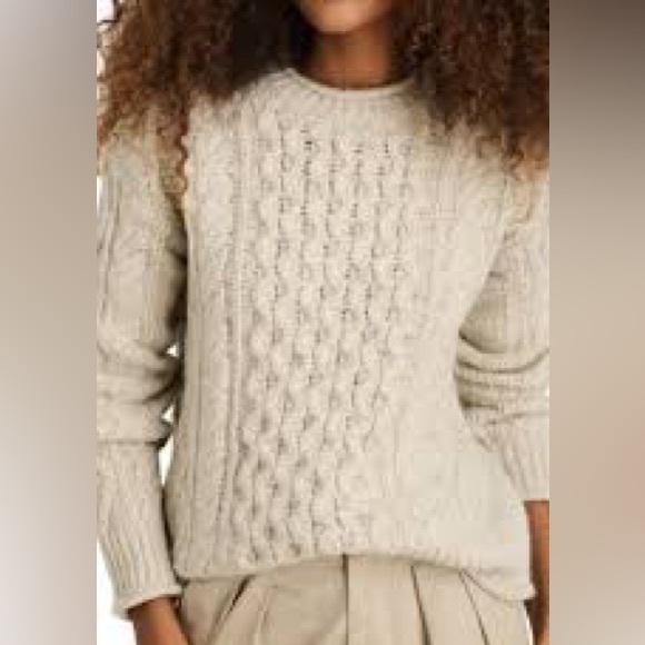 Alex Mill Cream Cable Knit Sweater - Picture 5 of 10